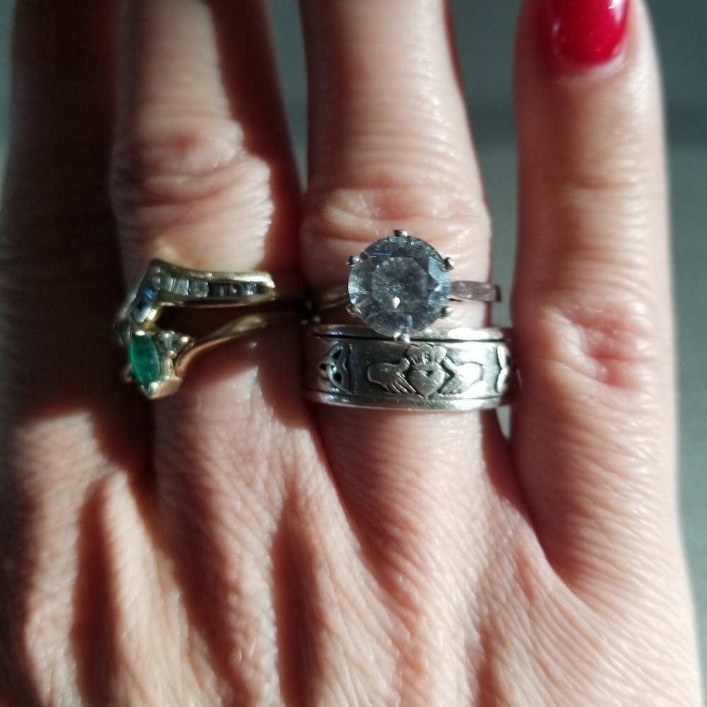 Diamond♦️Sterling silver ring 925